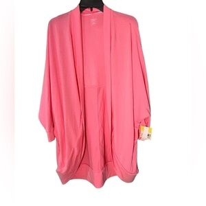 NWT Cabana by Crown & Ivy Open Front Rayon / Spandex Blend Cardigan with Pockets